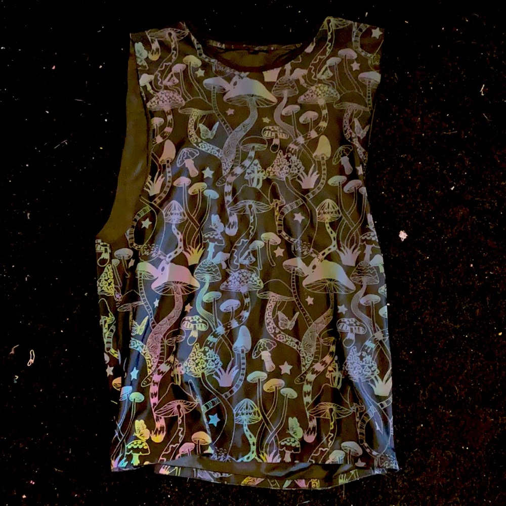 Mens holographic Tank top